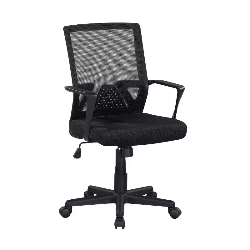 Homy Casa Mid-Back Mesh Desk Chair with Adjustable Height for Home Office or Study Area, Black