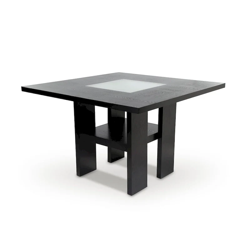 Blanton Modern Black Wood 9-Piece Counter Height Dining Set by