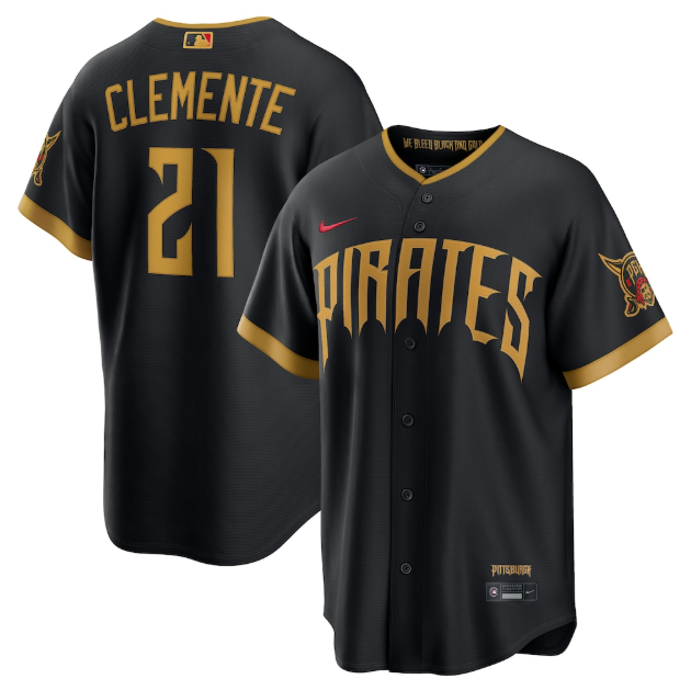 Pittsburgh Pirates Roberto Clemente Black 2026 City Connect Stadium Jersey