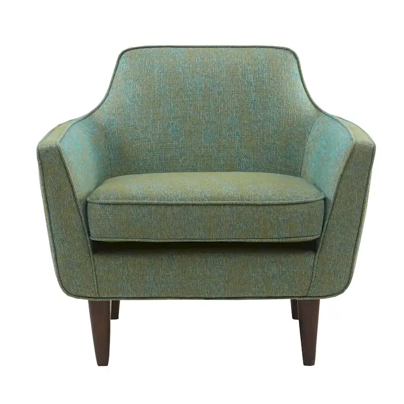 Sea Foam Mid-Century Modern Low-Back Accent Chair with Tapered Legs – 1-Seater
