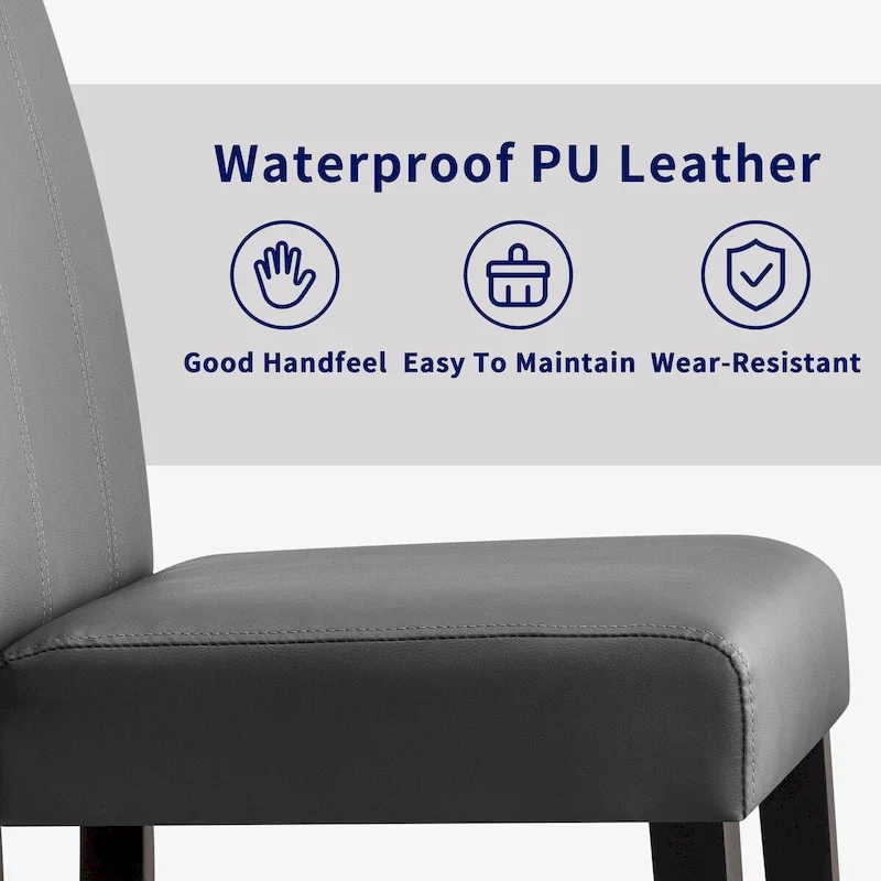 Subrtex(Set of 2)Faux Leather Parsons Upholstered Dining Chair