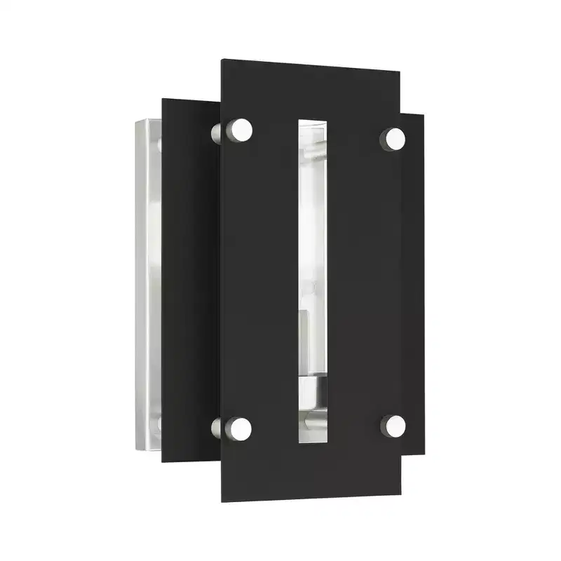 Livex Lighting Utrecht 1 - Light Wall Light in Black/Brushed Nickel