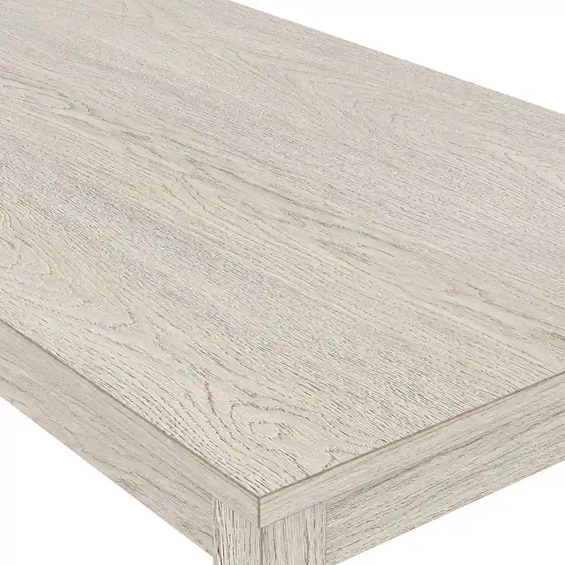 VECELO Grey Solid Wood Dining Table, Kitchen Table with Square Legs, Farmhouse Dining Table