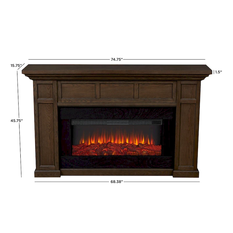 Alcott 75  Landscape Electric Fireplace by Real Flame