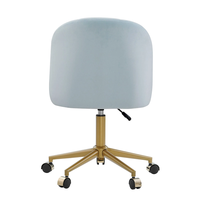 Aubrie Velvet Curved Swivel Desk Chair