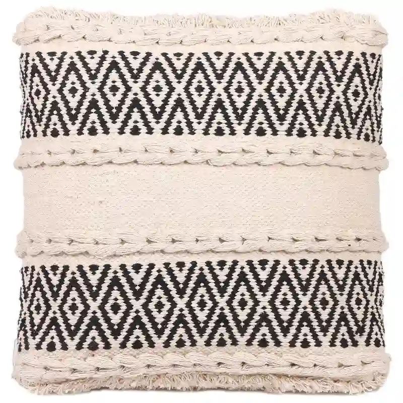 HERAT ORIENTAL Handmade Cotton Dhurrie Upholstered Stool