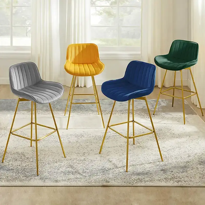 Art Leon Modern Swivel Velvet Barstool (Set of 2)