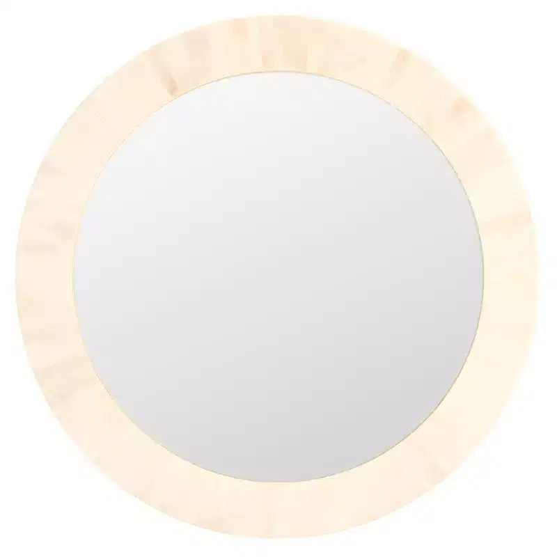Sabi Mirror - 29.2 x 29.2 - MRR1501 - Antique Ivory/Faux Bone - Safavieh