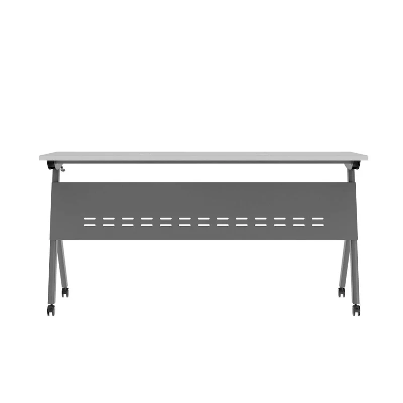 Commercial Nesting Flip Training Table with Steel Frame and Y-Legs - 23.5W x 60D x 30H