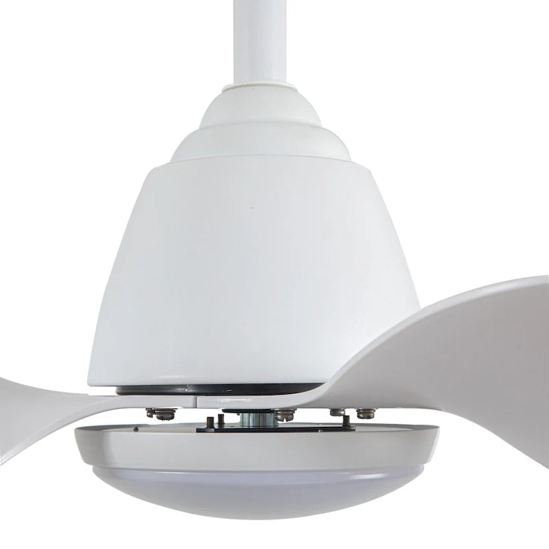 Cian Modern White Lighted Ceiling Fan 3-Blades LED Remote Control