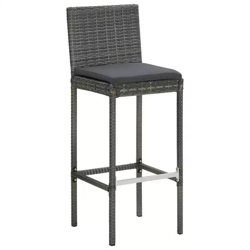vidaXL Garden Bar Set Poly rattan Medium Removable Covers