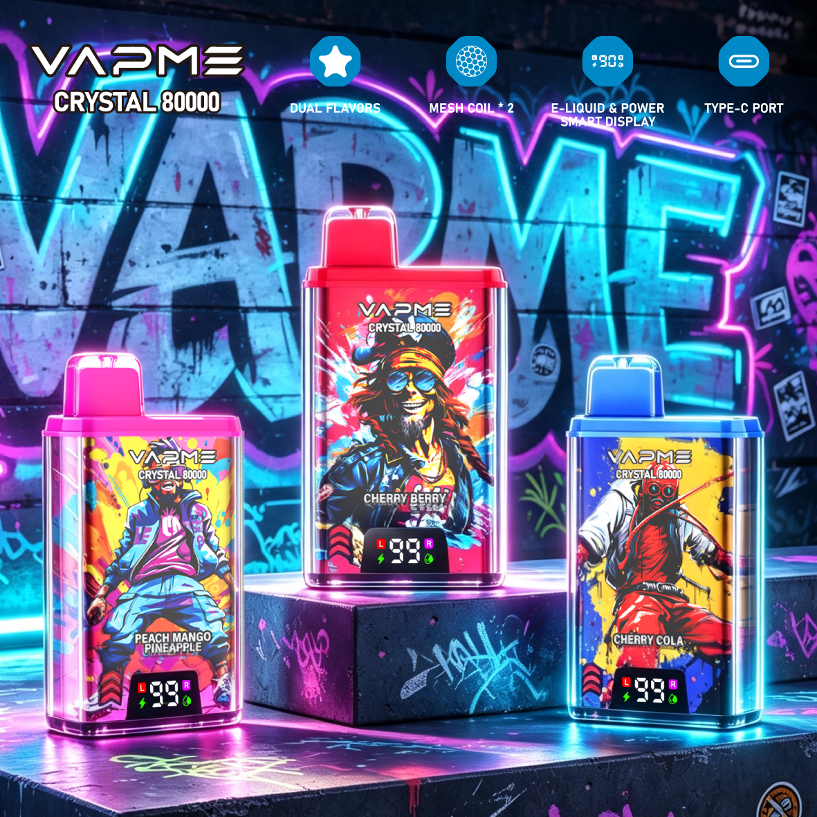 VAPME CRYSTAL 80000 - CHINA STOCK
