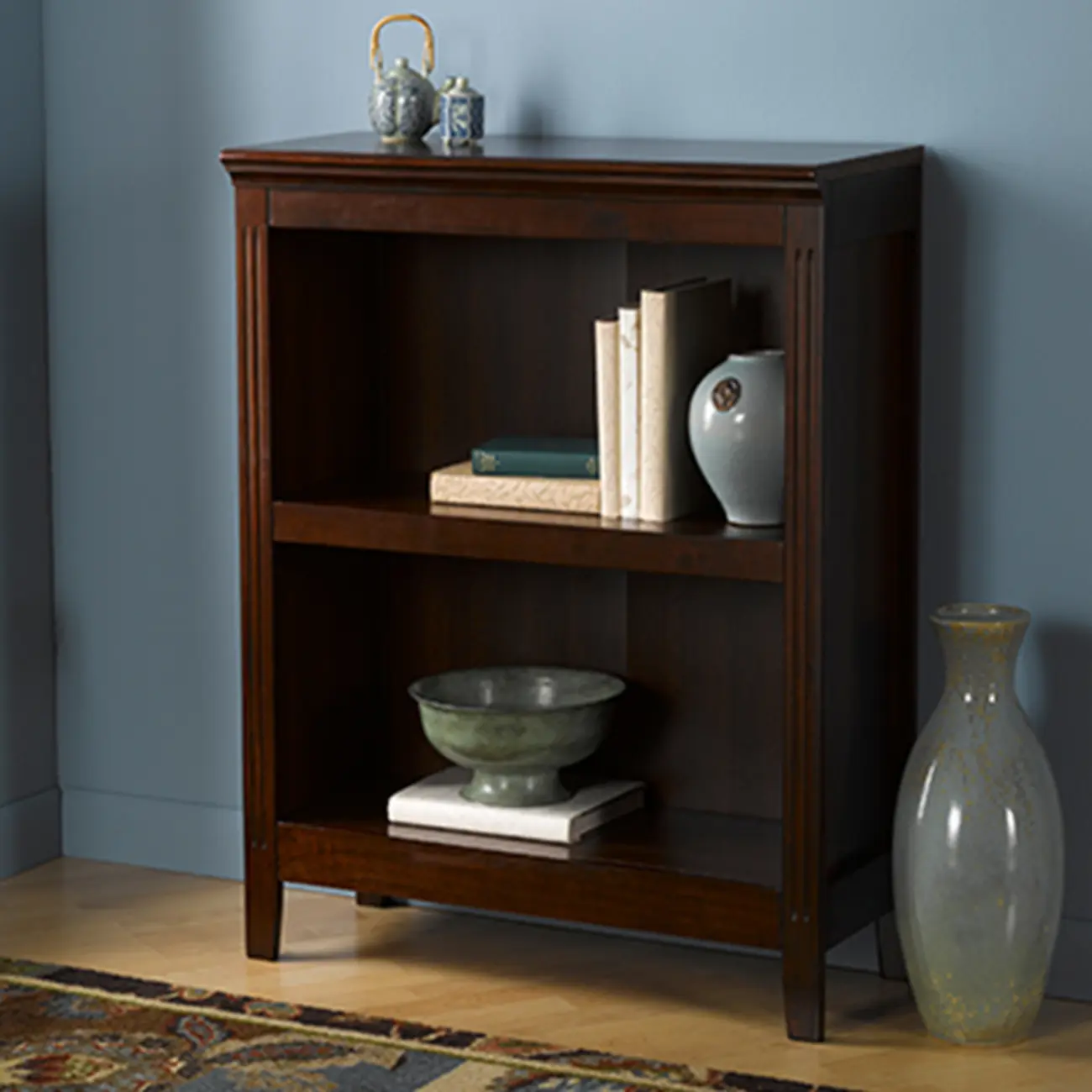 Classic Birch Wood 5-Tier Vertical Barrister Bookcase