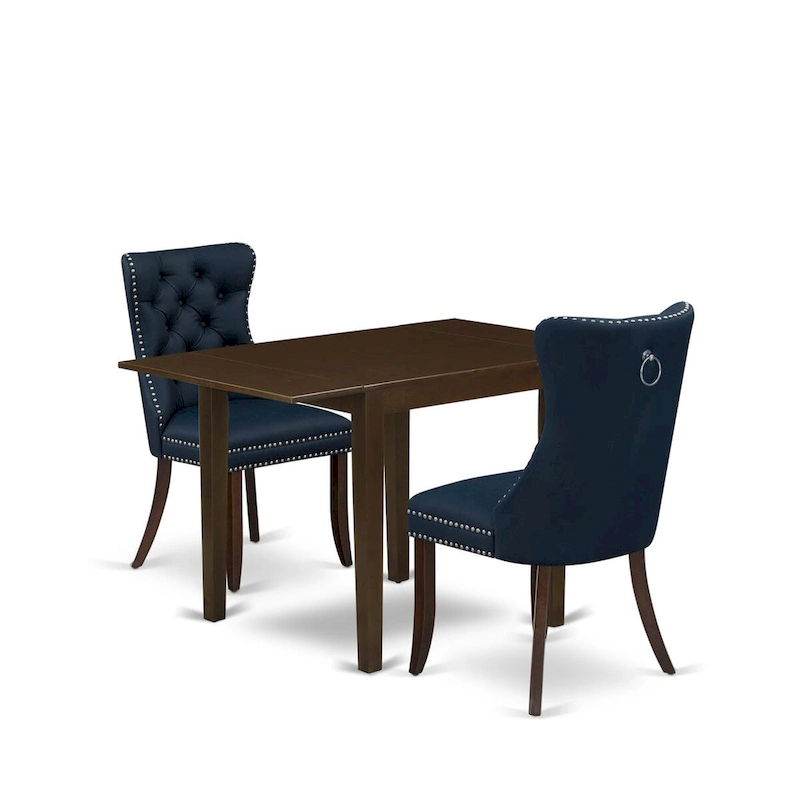 East West Furniture Kitchen Table Set Consists of a Rectangle Dining Table and Parson Chairs, Mahogany (Pieces Options)