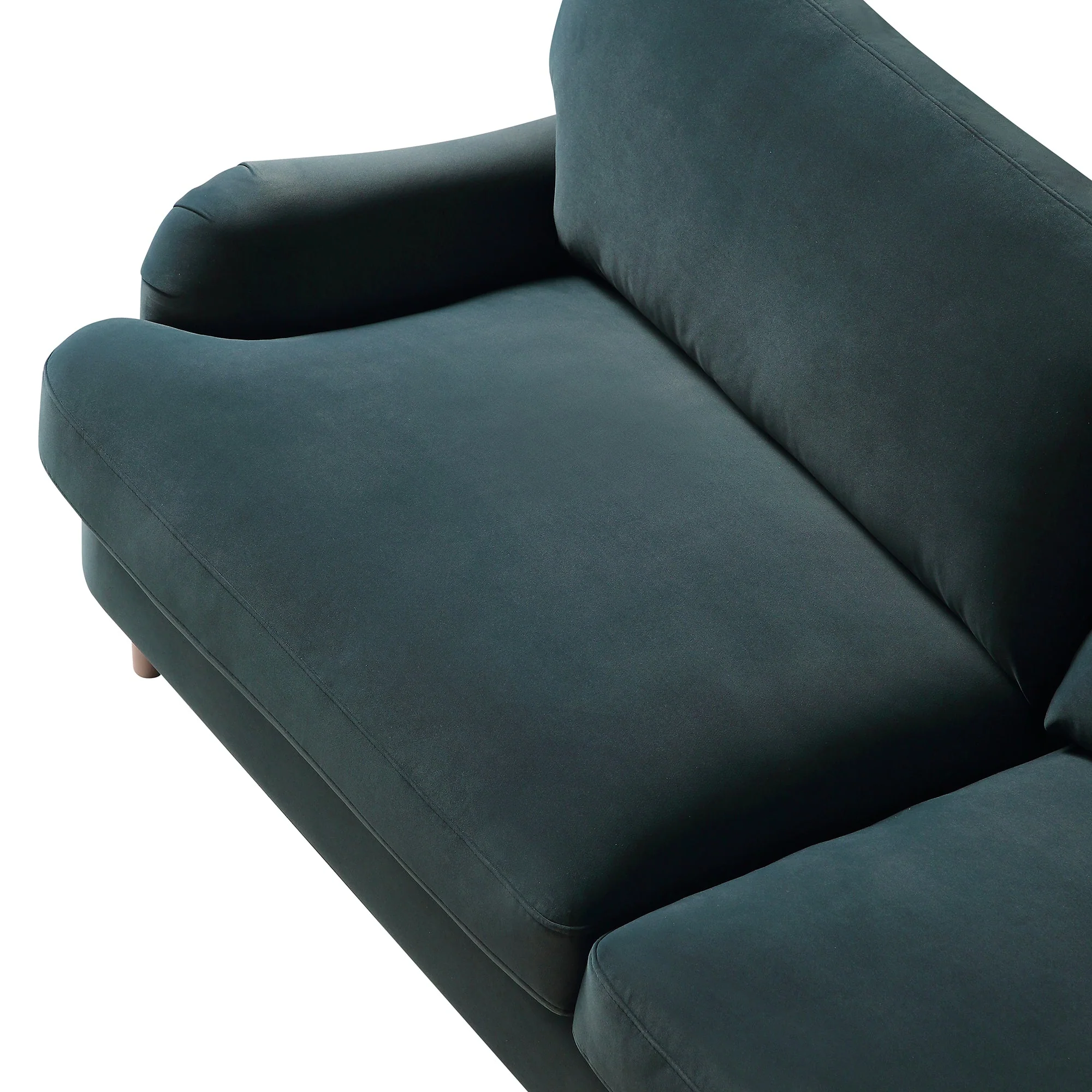 Aegean Blue Velvet Sofa, 3-Seater