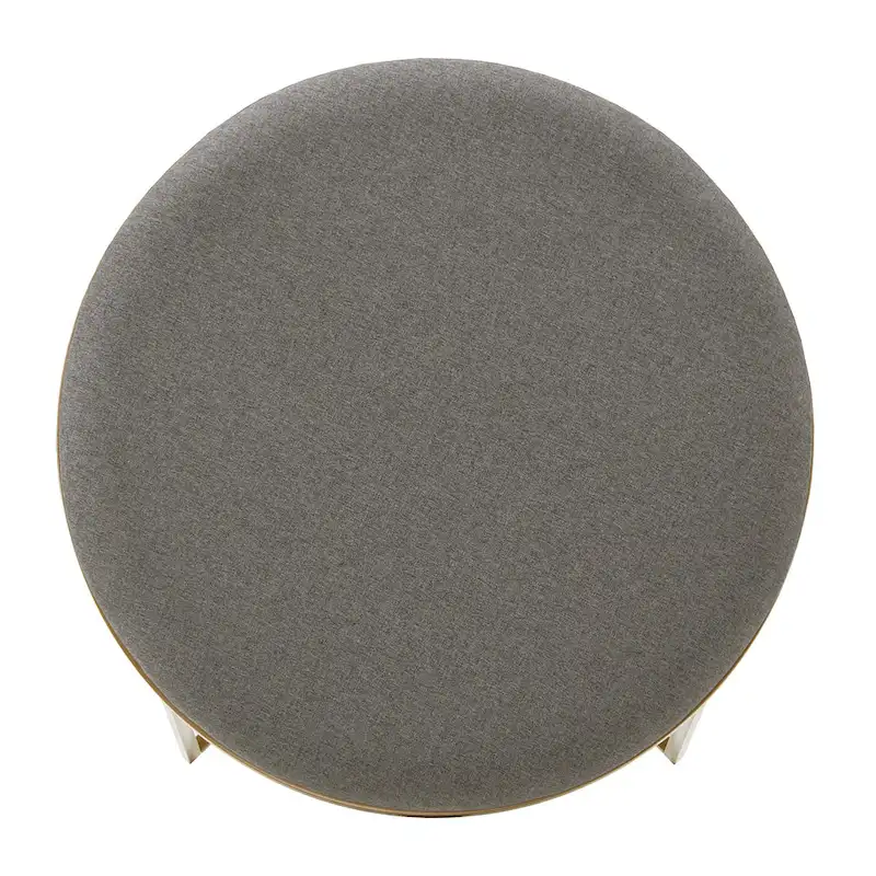 Gold Round Coffee Table with 4 Nesting Stools Set