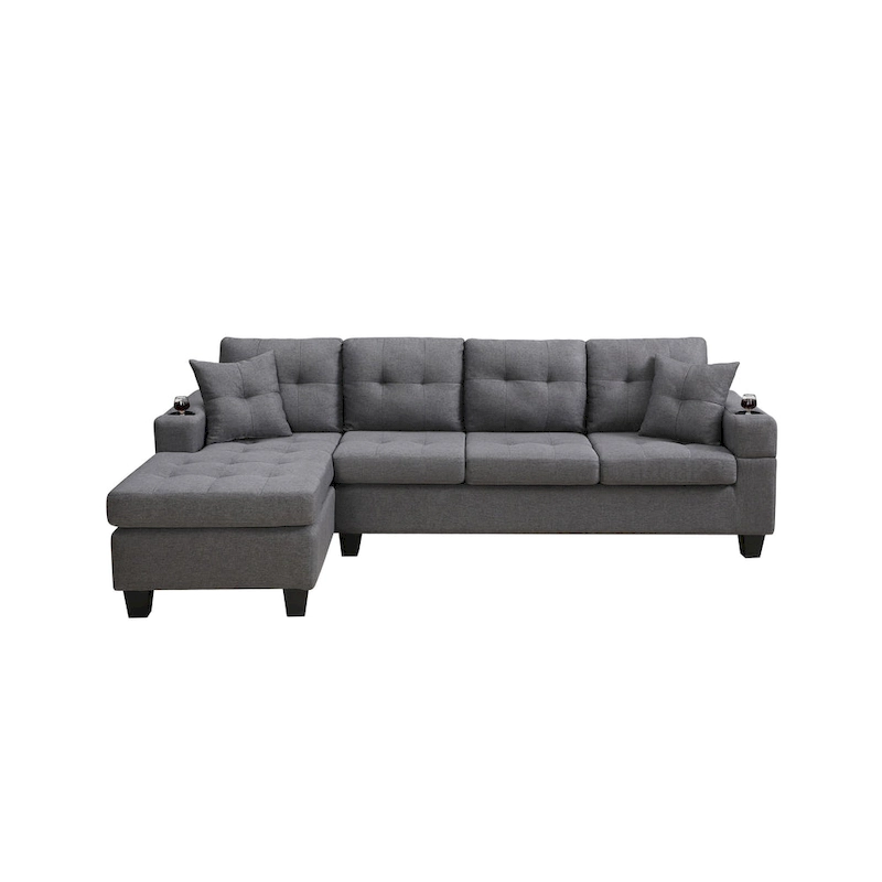 Modern Sectional Sofa with Reversible Chaise