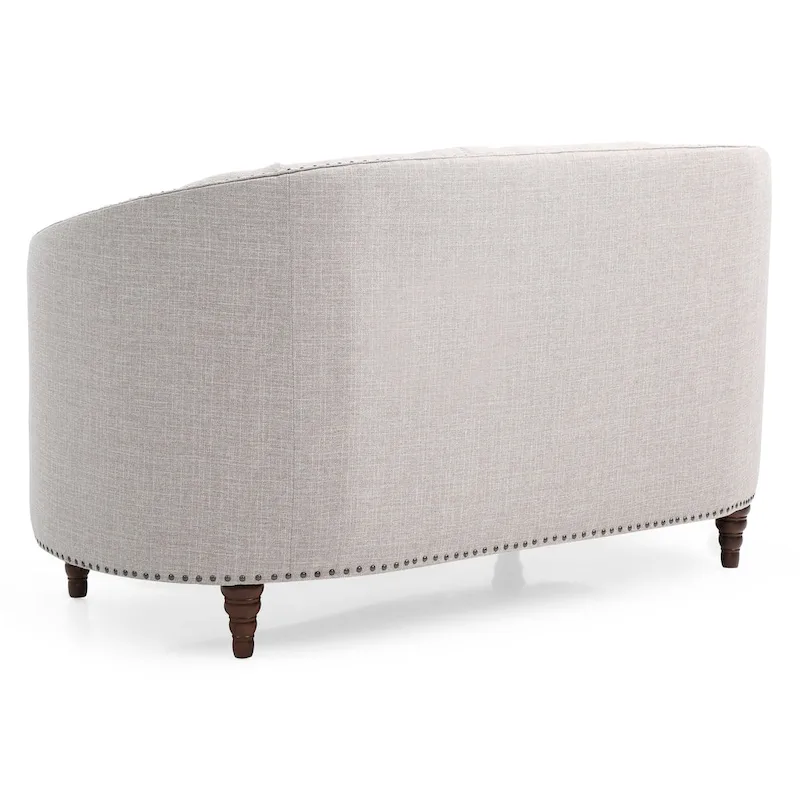 Charleston Tufted Fabric Loveseat