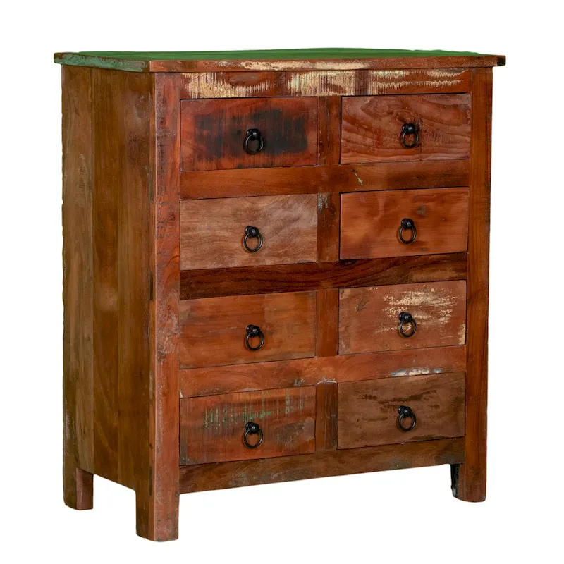 Maadze 32  Wide Reclaimed wood 8-Drawers Chest
