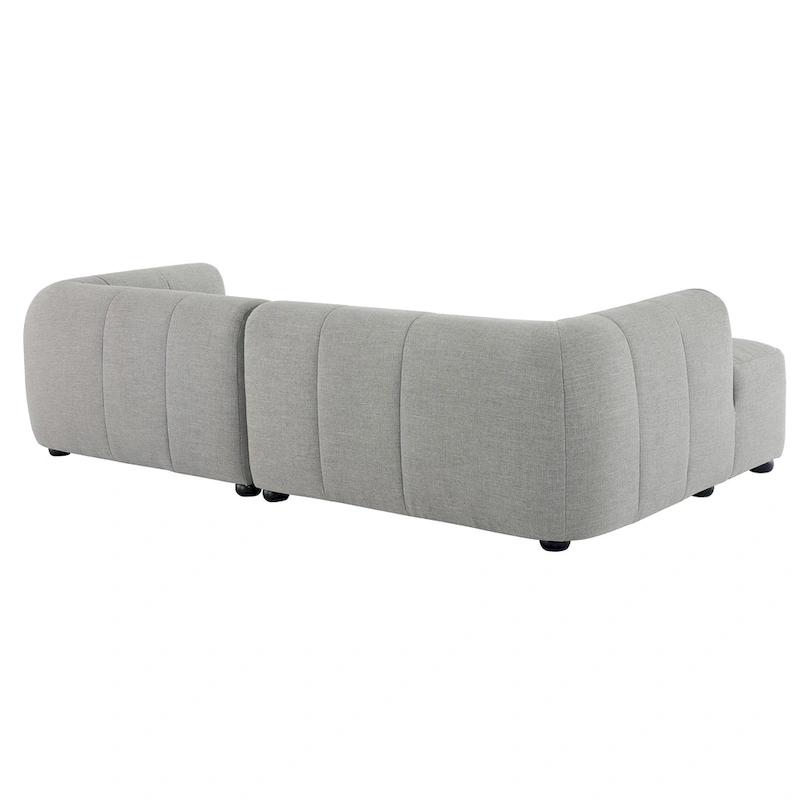 Liana Left-Facing Upholstered Fabric Modular Sofa with Chaise