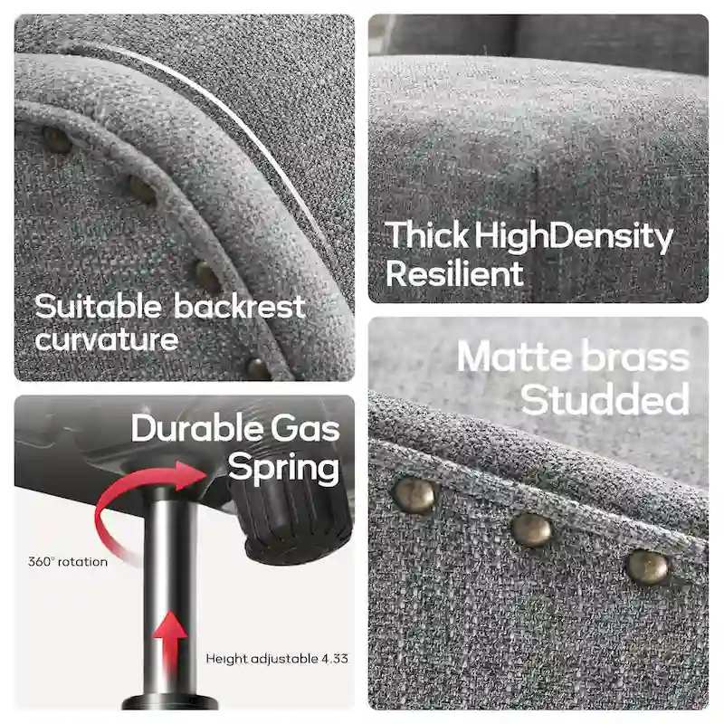 Huimo Home Office Desk Chair with Wheels, 360 Swivel