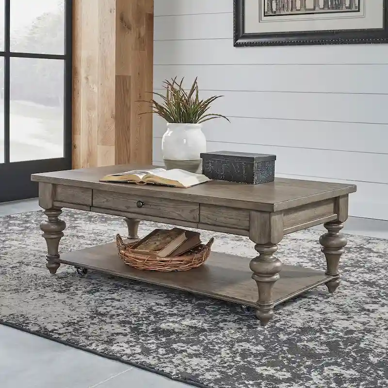 Americana Farmhouse Dusty Taupe 3 Piece Cocktail Table Set