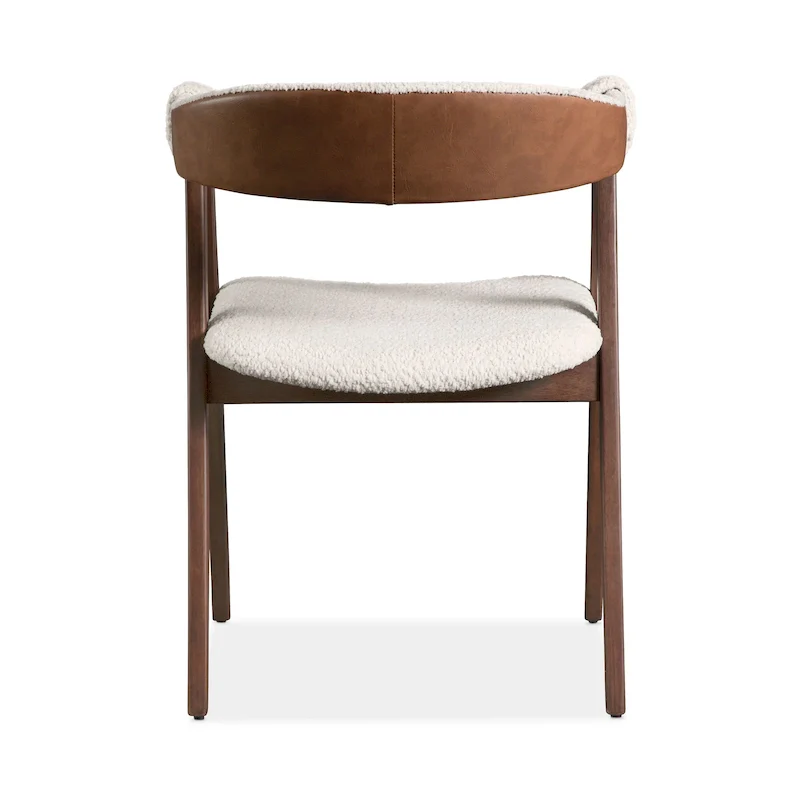 Furniture of America Shaw Mid-century Boucle Wood Dining Chairs (Set of 2)