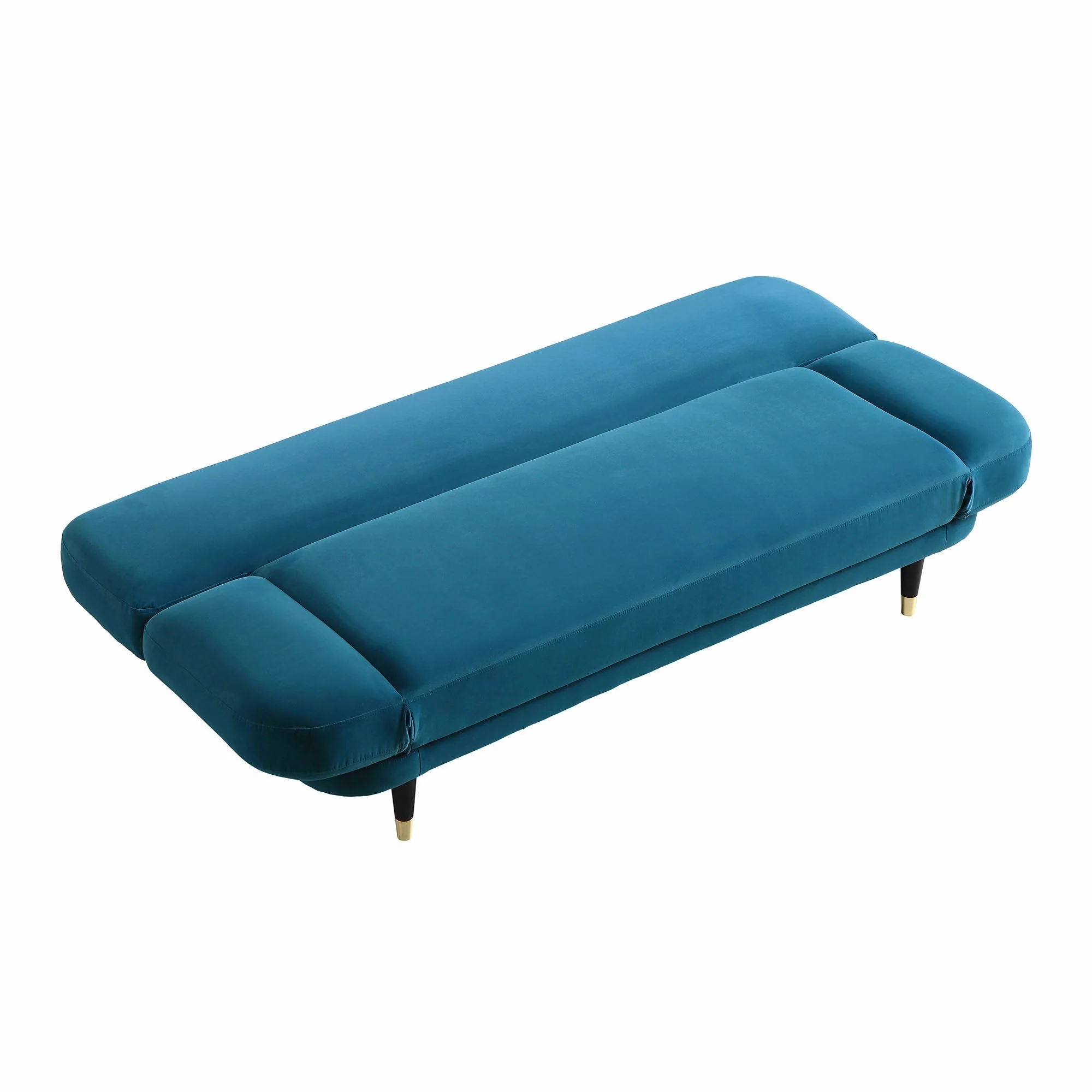 2-Seater Sofa Bed, Teal Velvet