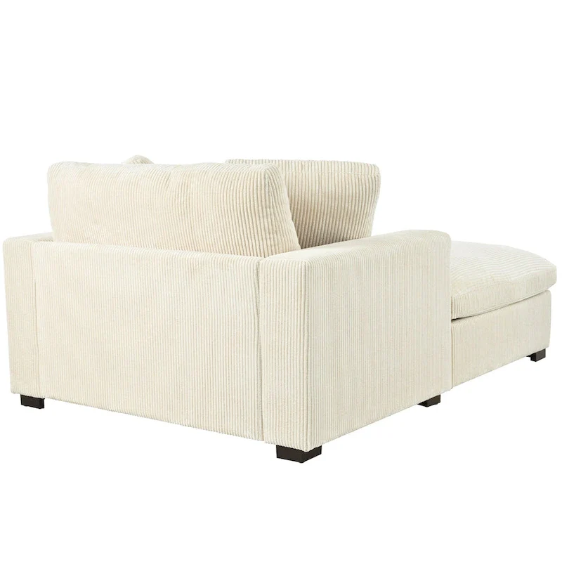 Beige 53.5  Chaise Lounge Chair