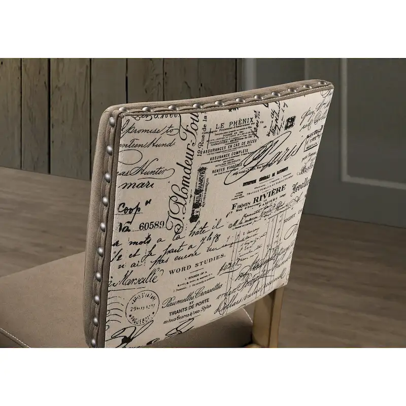 Birmingham Driftwood Finish Table with Nail Head Chairs Counter Height Dining