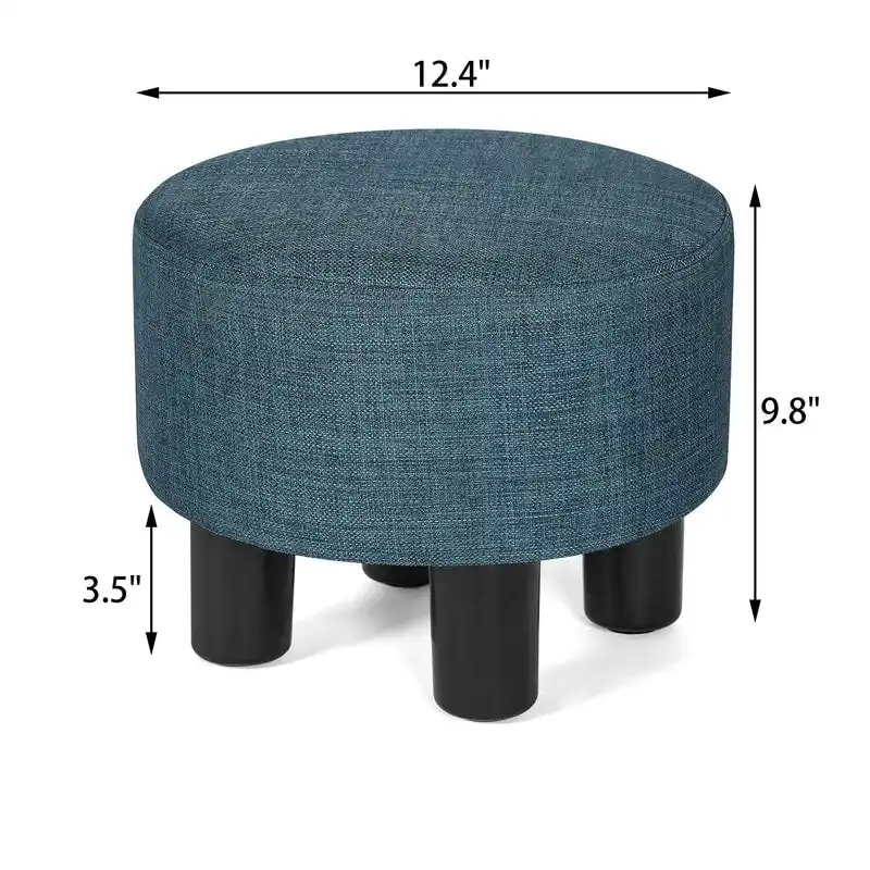Round Fabric Ottoman Footrest