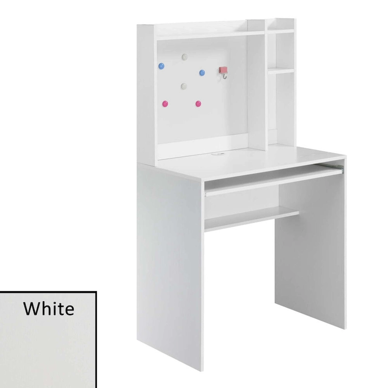 Convenience Concepts Designs2Go Student Desk with Magnetic Bulletin Board and Shelves