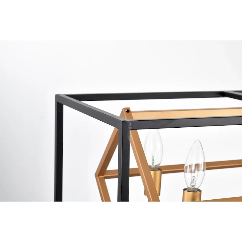 Tilla 39 Inch Matte Black Modern Kitchen Island with 8 Candle Light