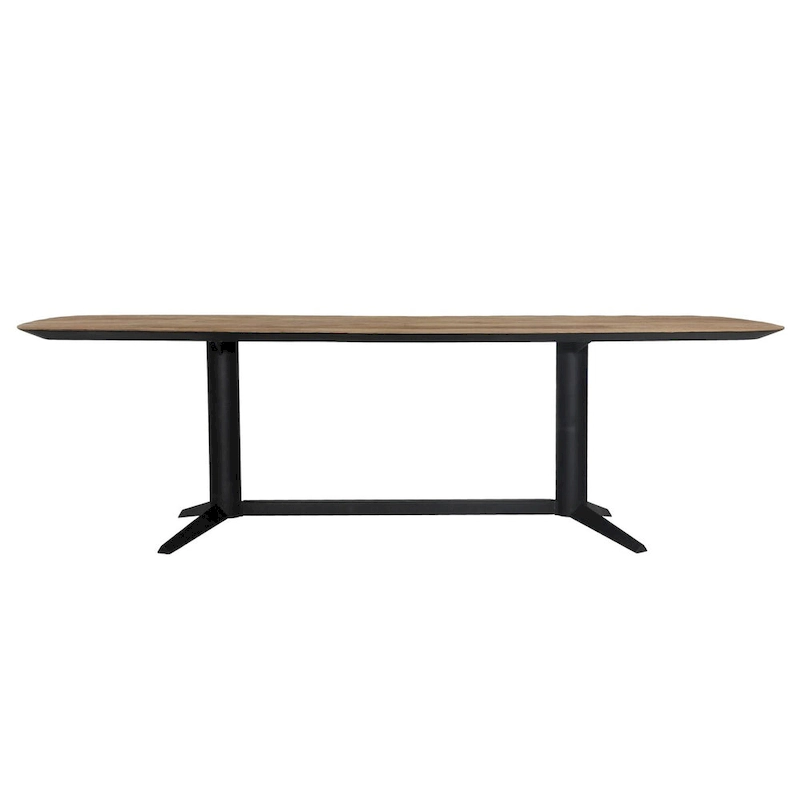 Lydia 102 Wide Teak Dining Table, Black
