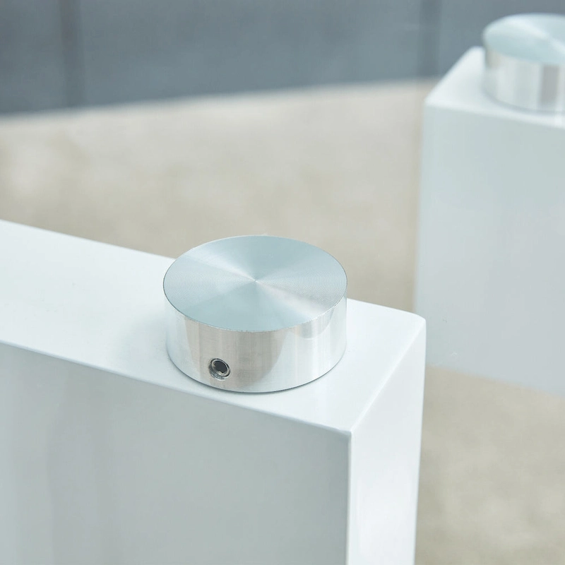 47.2 Modern Rectangular Coffee Table with Tempered Glass Tabletop and MDF Legs