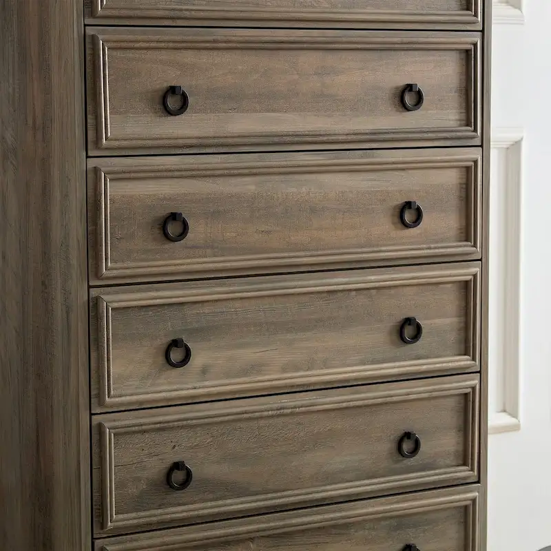 Modern 6 Drawer Cabinet Dresser Tall Chest of Drawers Closet