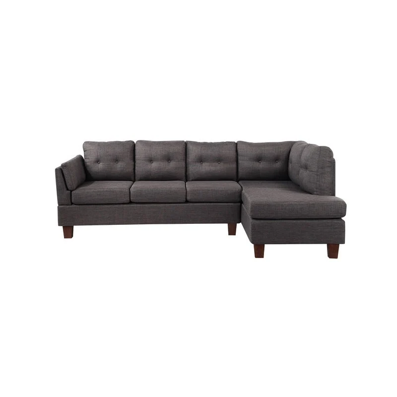 Dalia Linen Modern Sectional Sofa with Right Facing Chaise