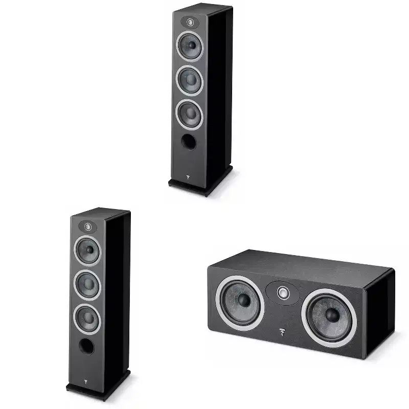 Focal Vestia N2 Towers (Black) Pair And Focal Vestia Center Channel