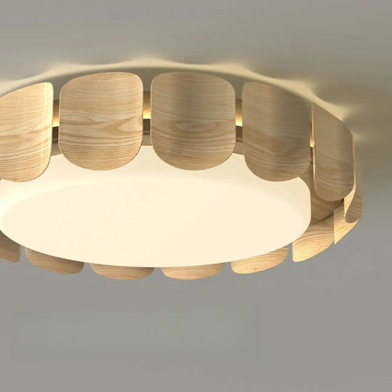 Circle Dimmable 2-Light Flush Mount Ceiling Light Fixture
