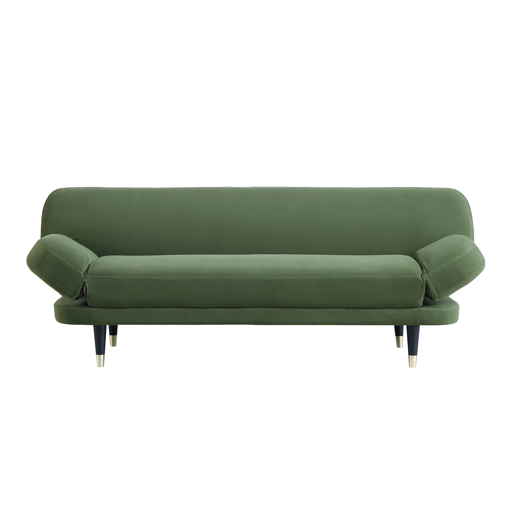 2-Seater Sofa Bed, Moss Green Velvet