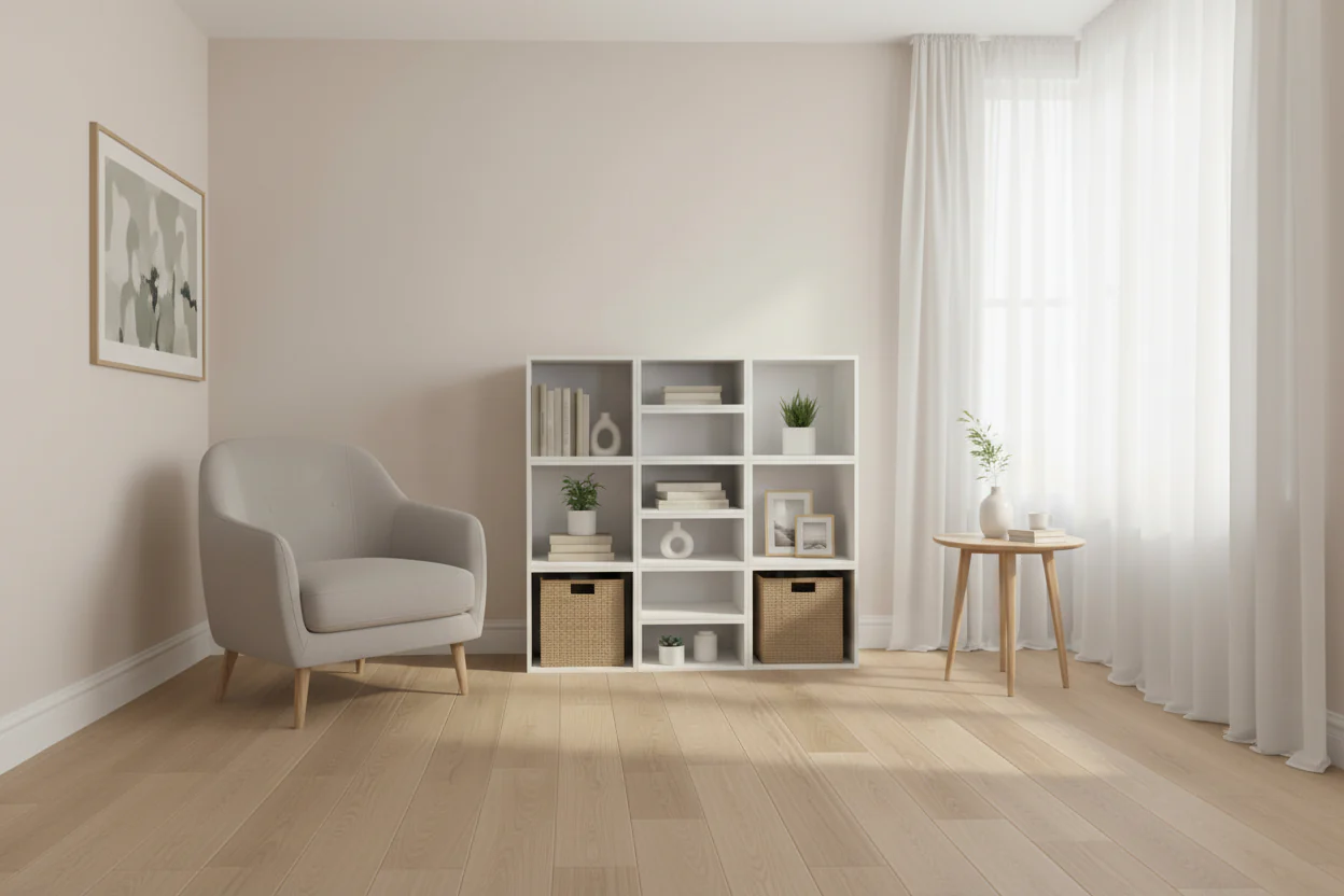 Storage Set- 6 Full Cubes/6 Half Cubes- White Wood Grain