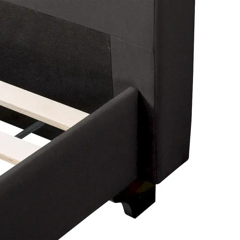 Nova Ridge Upholstered Button-Tufted Bed Frame, Full