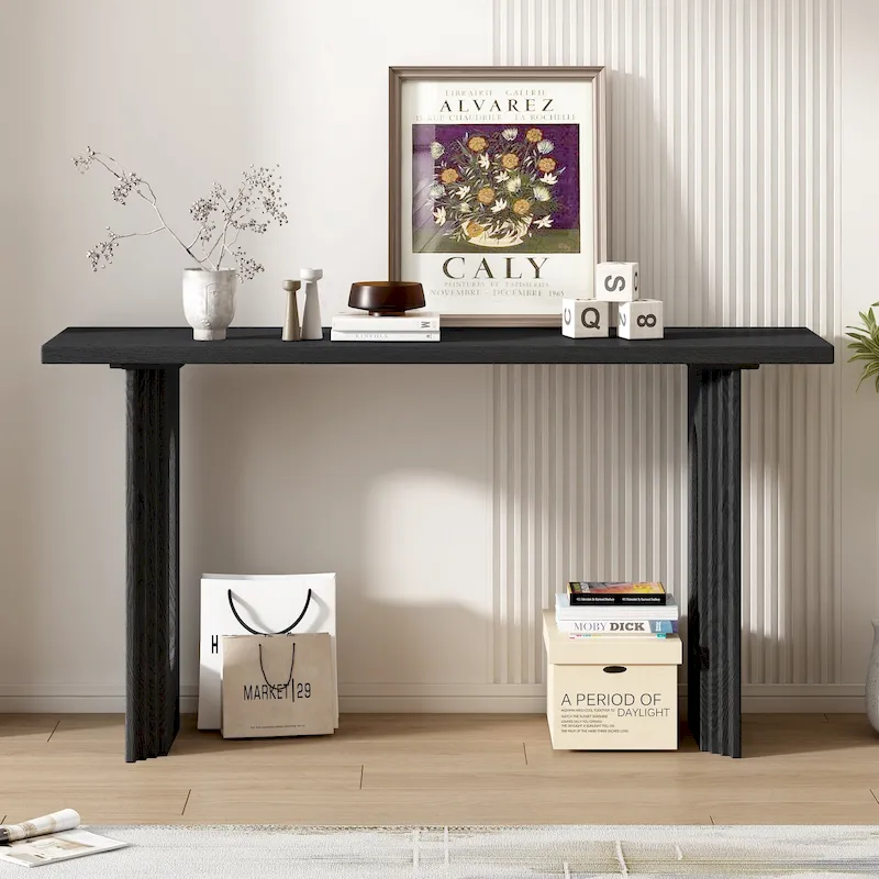 Console Table with Round Hollow Legs