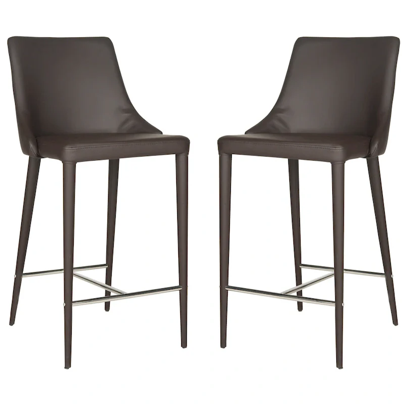 Soledad 26-inch White Counter Stool (Set of 2) - 22.9 x 18.9 x 37.4 - 23Wx19Dx37H