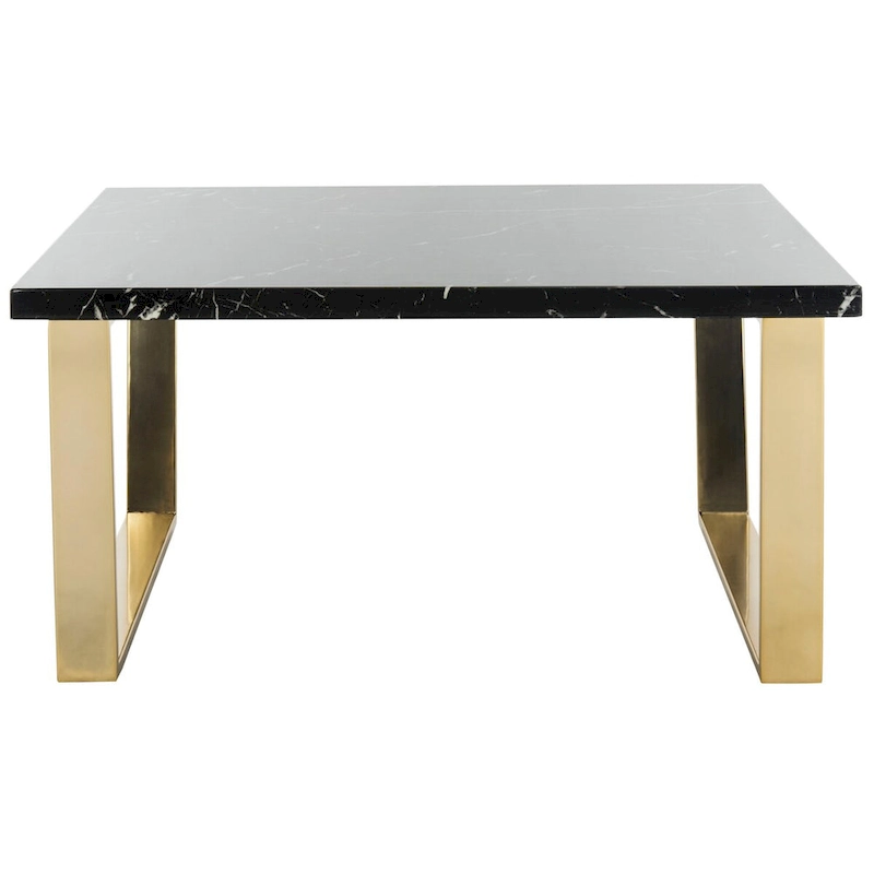 SAFAVIEH Bea Black/ Brass Square Coffee Table - 31.5