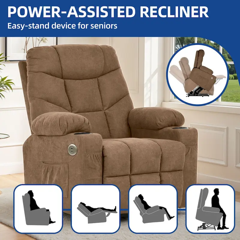 Modern Massage and Heating Recliner Sofa Chair