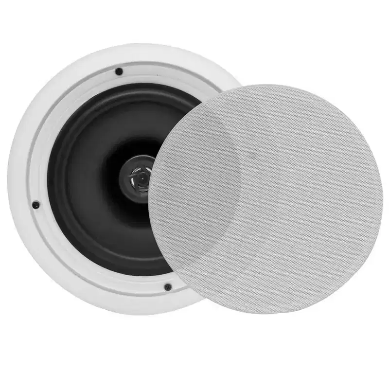 Pyle PDIC81RD 8 In-Wall/In-Ceiling Dual Speaker System  2-Way, Flush Mount, 250W Peak, White