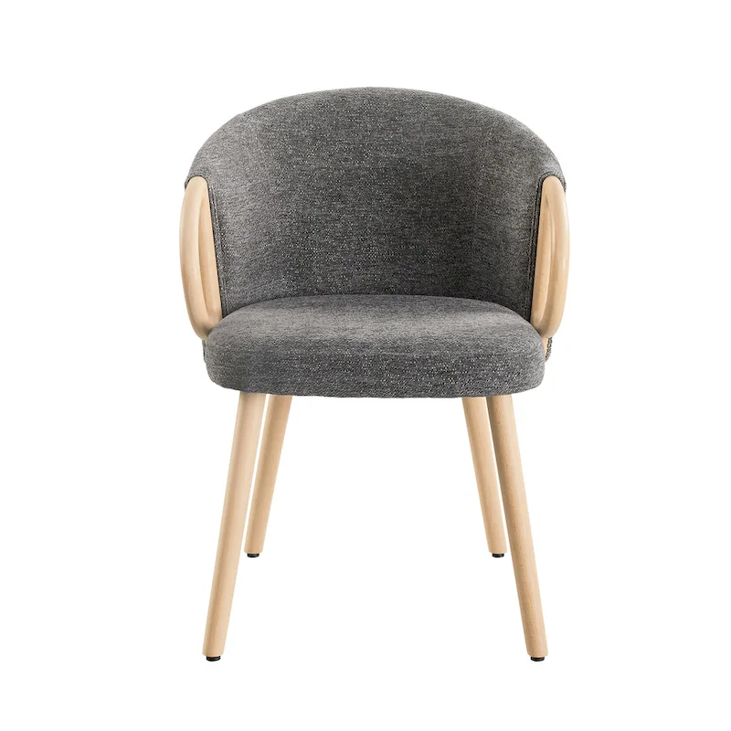 Art Leon Modern Fabric Accent Dining Wood Chair (Set of 2)