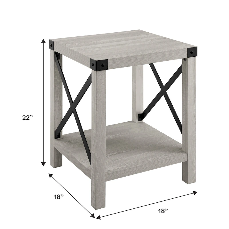 Middlebrook Kujawa 18-inch X-side Accent Table (Set of 2)