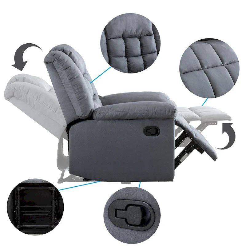 Ebello Classic Soft Padded Manual Recliner